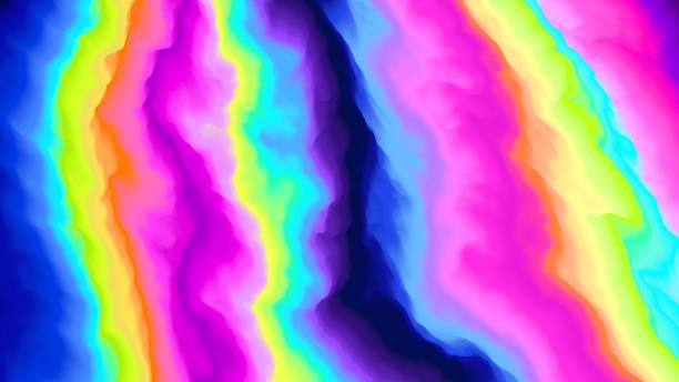 Color explosion. Paint splash. Abstact wallpaper. Multicolor glow. Neon. Fractal. Digital art. Fairy. Futuristic. Surreal texture. 3d illustration. Magical. Imagination. Creative. stock photo