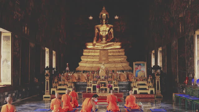 Group of monk in thailand