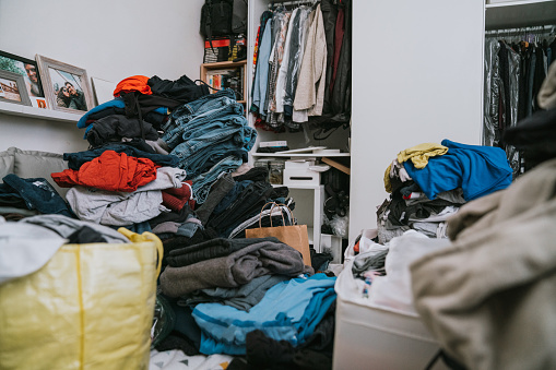 Young girl in the middle of messy room-Series (More Messy Room Pictures) 