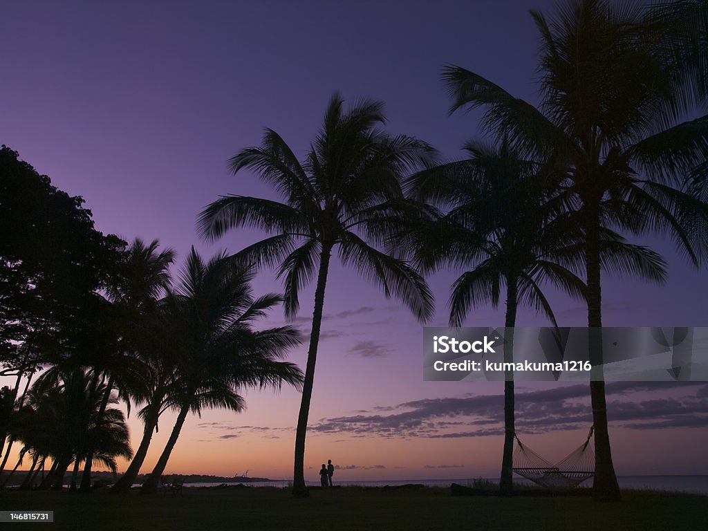 Resplandor de la mañana y de pareja en la playa - Foto de stock de Adulto libre de derechos