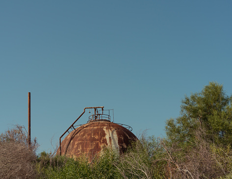 rusty silos