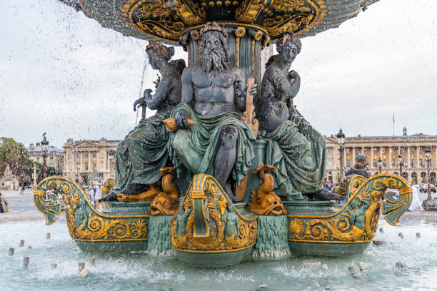istock Fountain on the Place de la Concorde square in Paris 1468159171