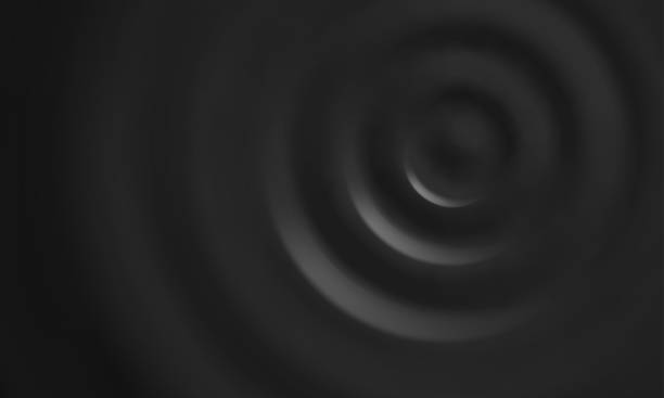波紋または水滴の円の背景、ベクター画像の黒い液体のスプラッシュモーション。黒い背景に水滴からの波紋の円形パターンを持つ表面テクスチャー - water wave drop splashing点のイラスト素材／クリップアート素材／マンガ素材／アイコン素材
