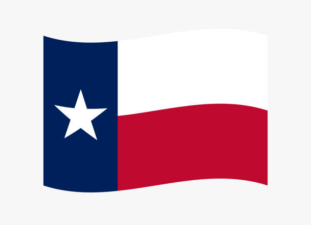 texas schwenkt flagge. vektor - texas state flag stock-grafiken, -clipart, -cartoons und -symbole