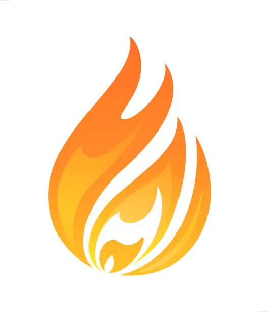 Vector illustration of fire design