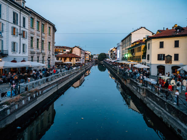 istock Navigli district at sunset in Milan 1468165785