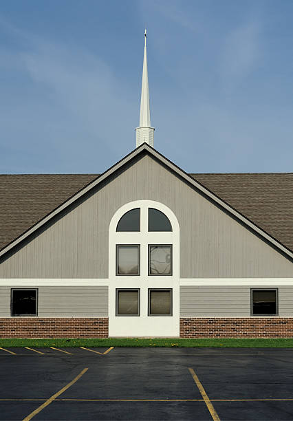 istock Modern Church with White Steeple 146816627