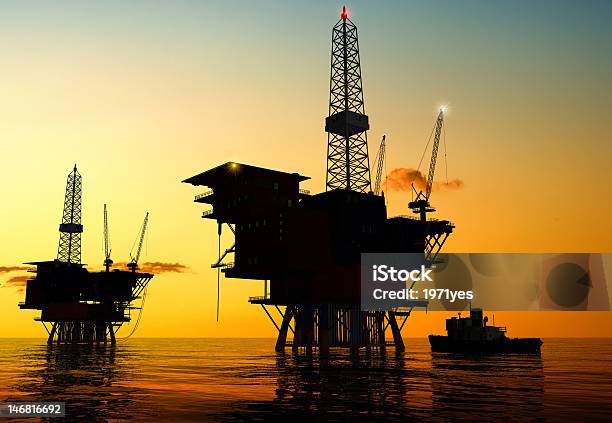 생산 석유 건설 산업에 대한 스톡 사진 및 기타 이미지 - 건설 산업, 바다, 비즈니스