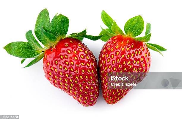 Fresh Isolated Strawberries Stock Photo - Download Image Now - Berry Fruit, Brightly Lit, Clean