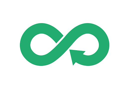 Infinite loop icon.