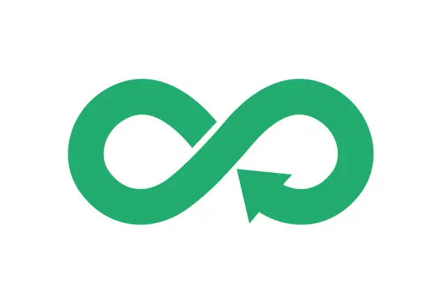 Vector illustration of Infinite loop icon.