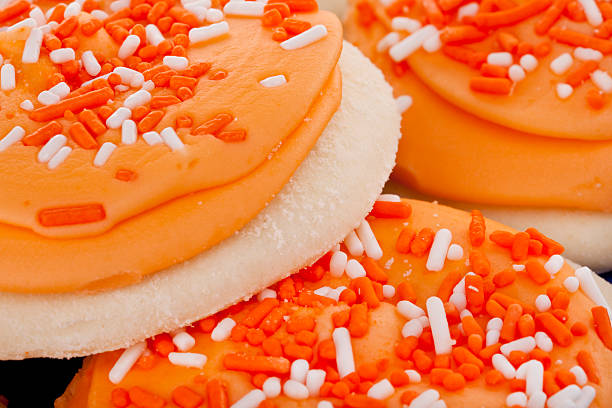 istock Orange Frosted Sugar Cookies with Sprinkles 146817268