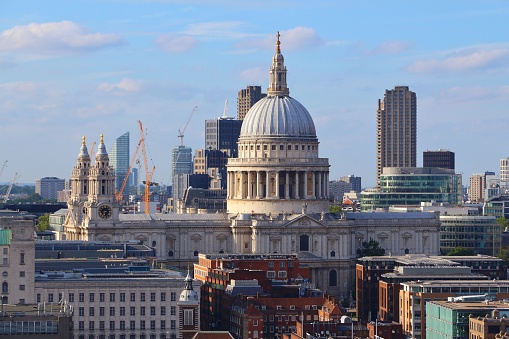 London City skyline with St. Paul's Cathedral.
