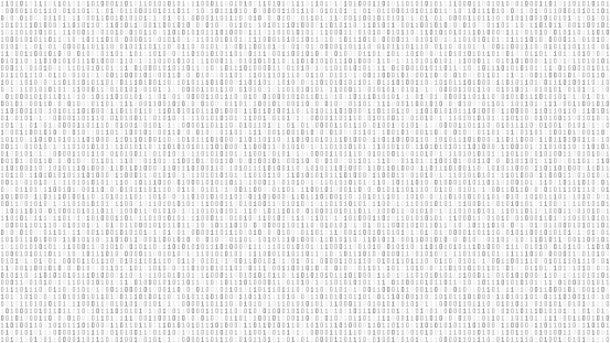 Abstract technology background. Binary code stream seamless vector pattern. Computer code seamless grey texture.