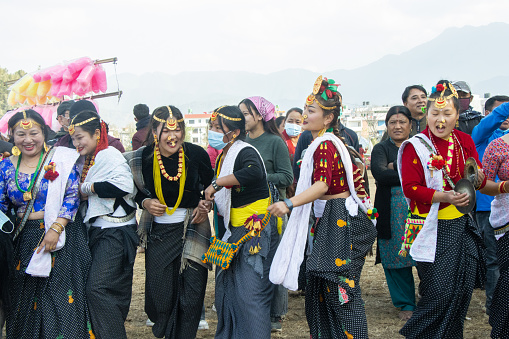 Rai and Limbu community celebrates Udhauli Ubhauli parwa Festival in Nepal by dancing