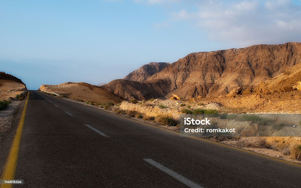 Dead Sea Mountains Israel - Dead sea road to hills Climate Stock Photo