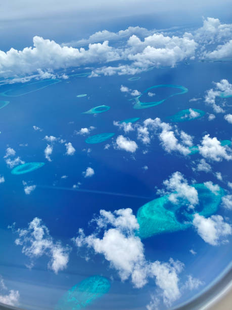 maldives view from the air - fotografia de stock