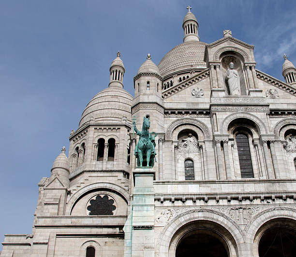 Church in Paris, blue sky stock photo