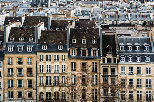 Paris facades front view