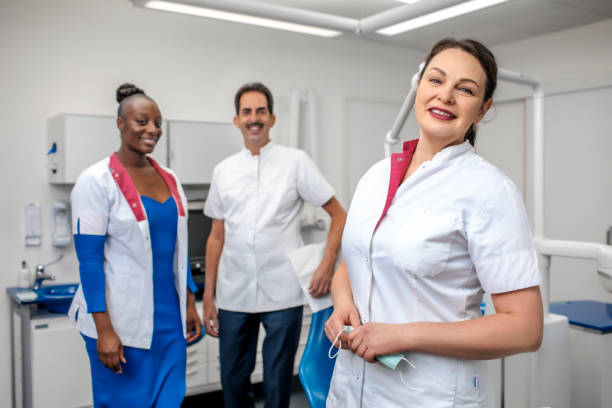 istock A team of dentists in a dental surgery 1468188895