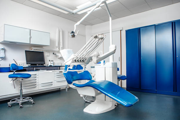 Dental equipment in a dental surgery stock photo