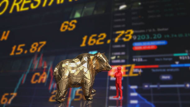 istock The gold bear and red man for business concept 3d rendering 1468193330