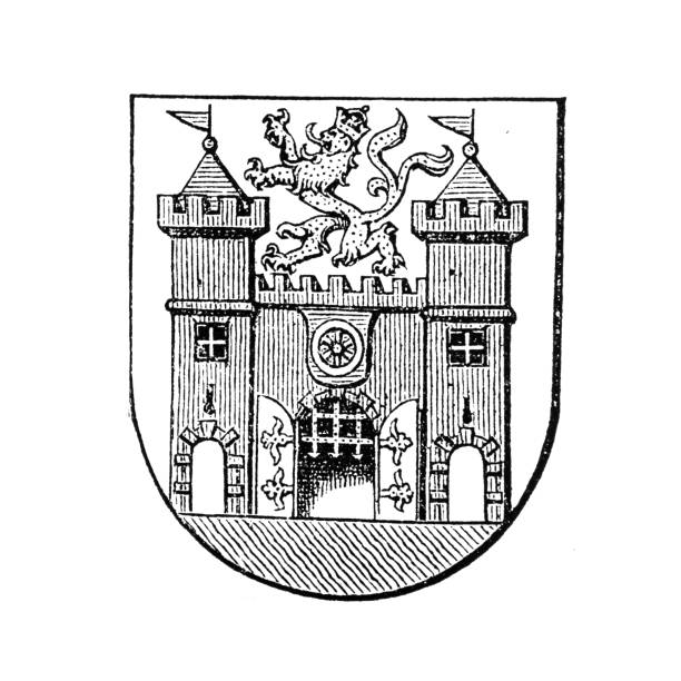 Emblem of Liberec. City of Czech Republic Emblem of Liberec. City of Czech Republic czech lion stock illustrations