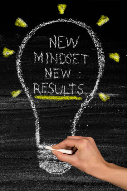 mindset is everything - initiative innovation business aspirations fotografías e imágenes de stock
