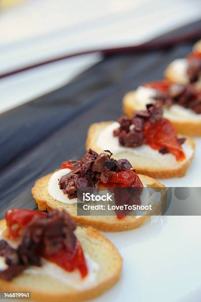 Goat Cheese Appetizer Stock Photo - Download Image Now - Appetizer, Bread, Canape