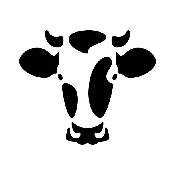 ikona aplikacji cow - bydło mleczne obrazy stock illustrations
