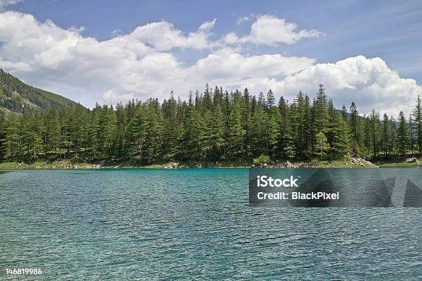 Green Lake Stock Photo - Download Image Now - Austria, Cloud - Sky, Coniferous Tree