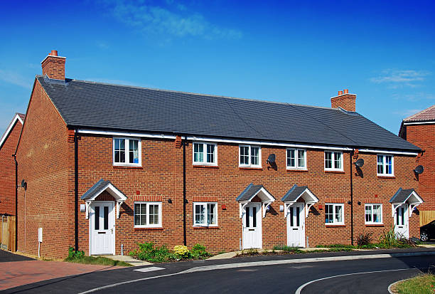 istock Row of modern terraced houses 146820855