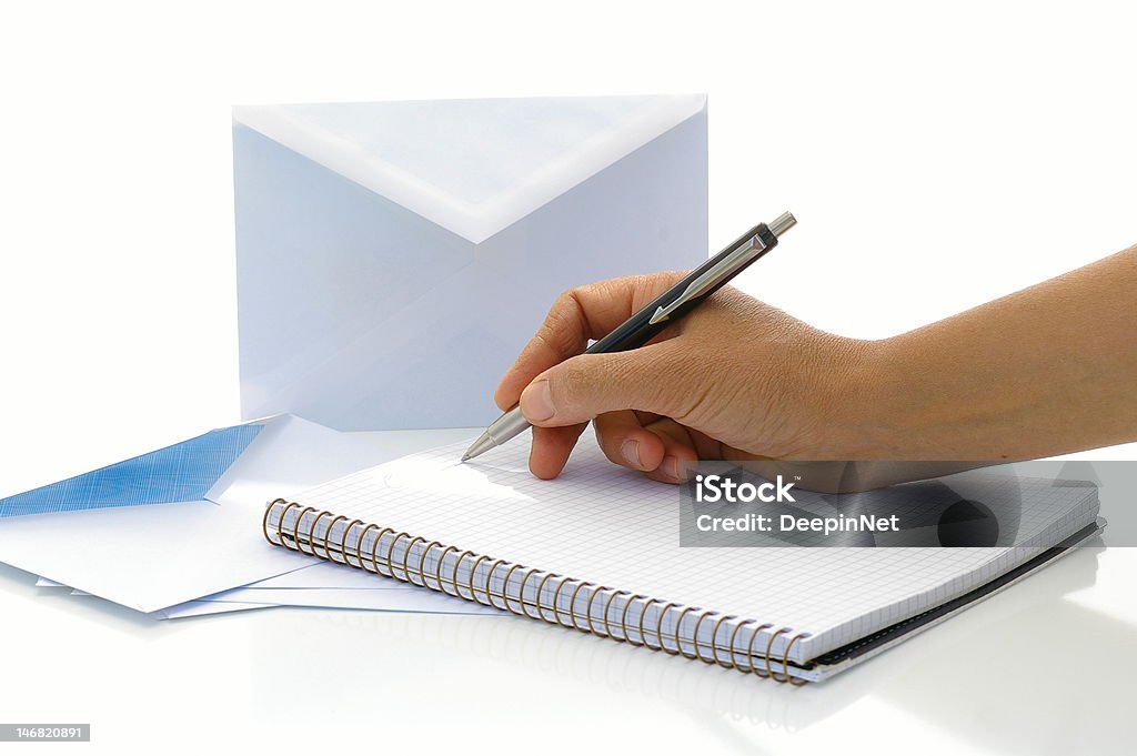 Schreiben Sie die Buchstaben - Lizenzfrei Brief - Dokument Stock-Foto