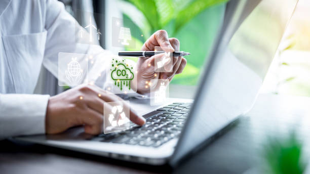 istock Developing sustainable CO2 concepts and low reduce CO2 emissions and carbon footprint to limit global warming and climate change. sustainable environmental management, Greenhouse from renewable energy 1468209388