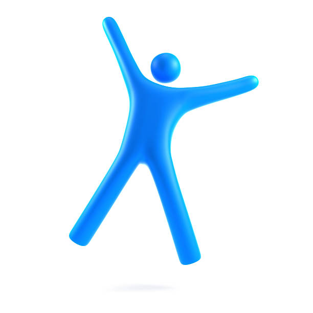 Person jumping in air stock photo