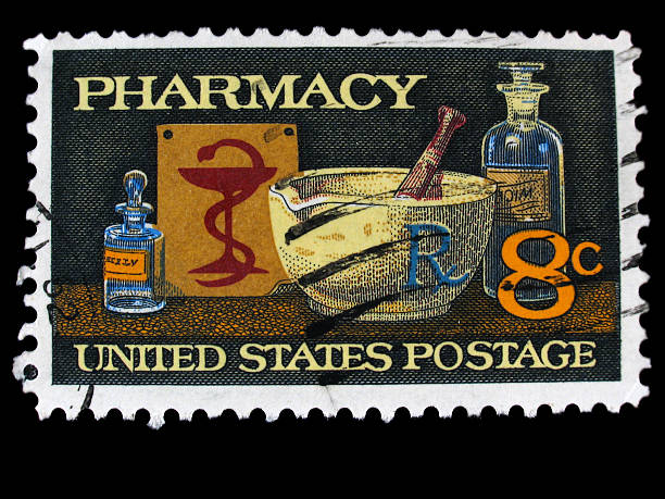istock Cancelled Pharmacy Stamp: United States Postage 146821003