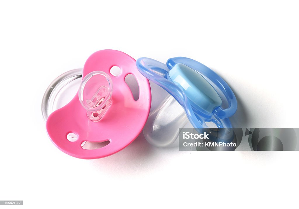 pacifiers two baby pacifiers on white background. baby accessories series Pacifier Stock Photo