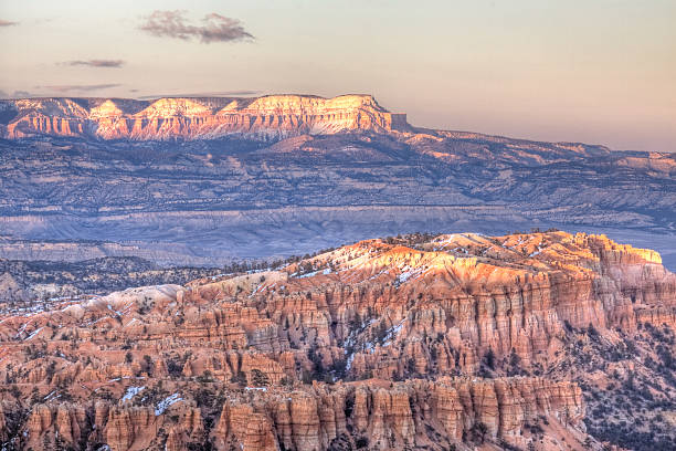 Last Light of Day at Bryce Canyon stock photo