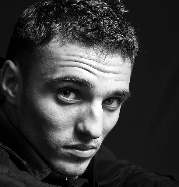 istock Portrait of one handsome masculine man 146821320