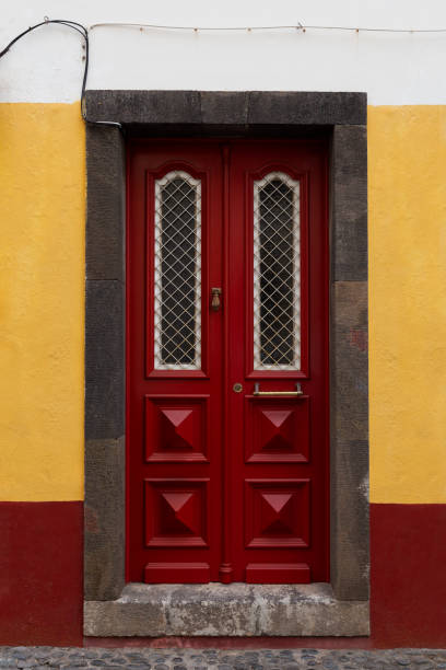 istock Red wooden door 1468214110