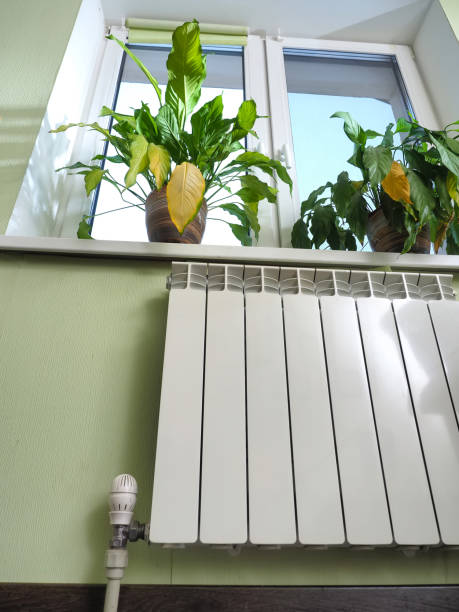 istock metal radiator with heat regulator 1468214570
