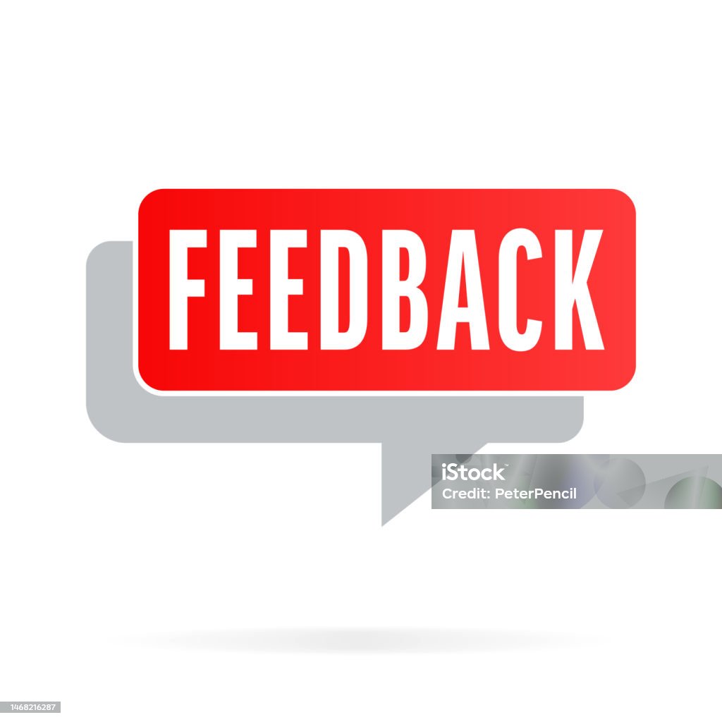 Feedback Notification Feedback Speech Bubble Notification Template Vector Stock Illustration ...