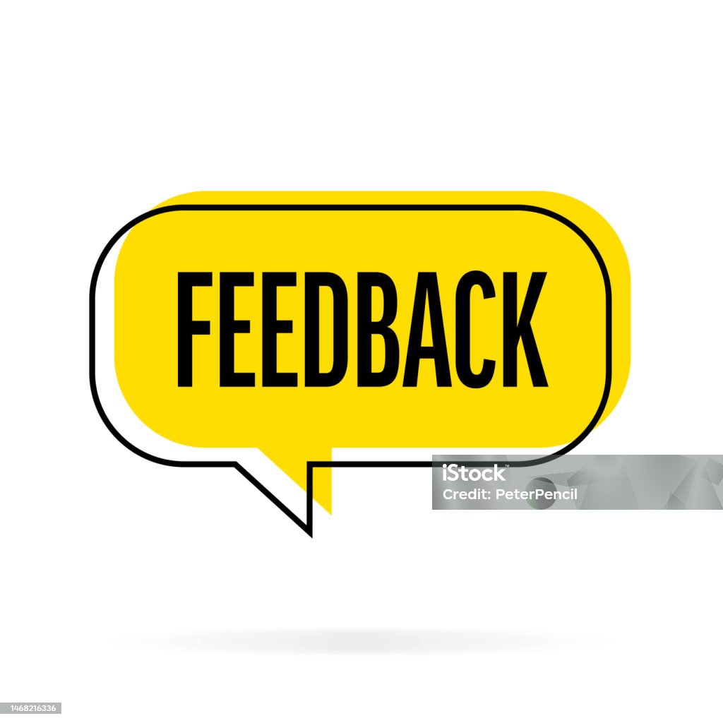 Feedback Notification Feedback Speech Bubble Notification Template Vector Stock Illustration ...