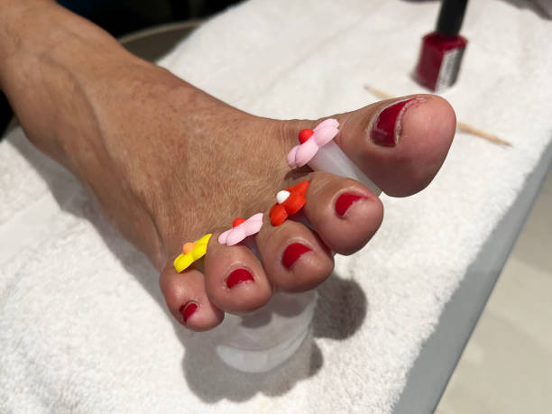 istock Senior Hispanic woman pedicure 1468218596