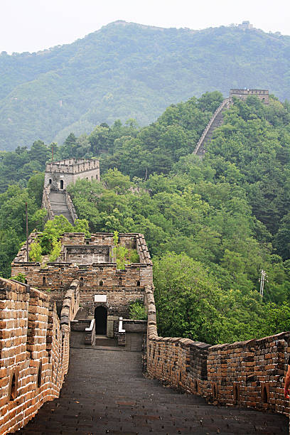 istock Great wall of China with mountains 146821990
