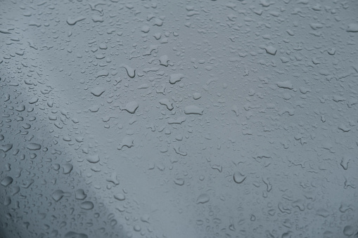 The Raindrops on car paint