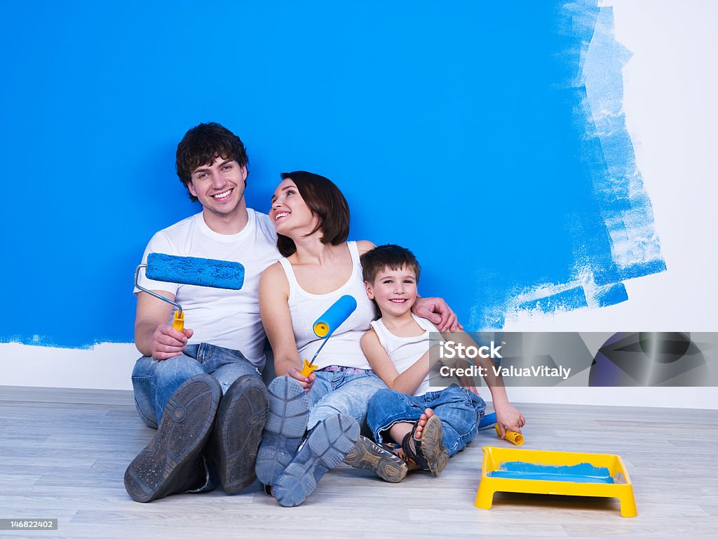 Freundliche Familie tun, Renovierung - Lizenzfrei Familie Stock-Foto