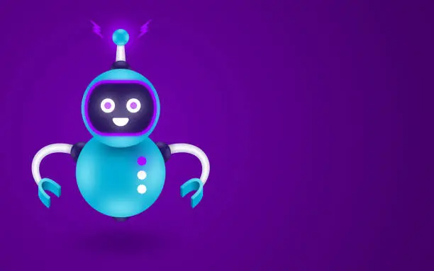 Vector illustration of Artificial Intelligence Robot Bot Background