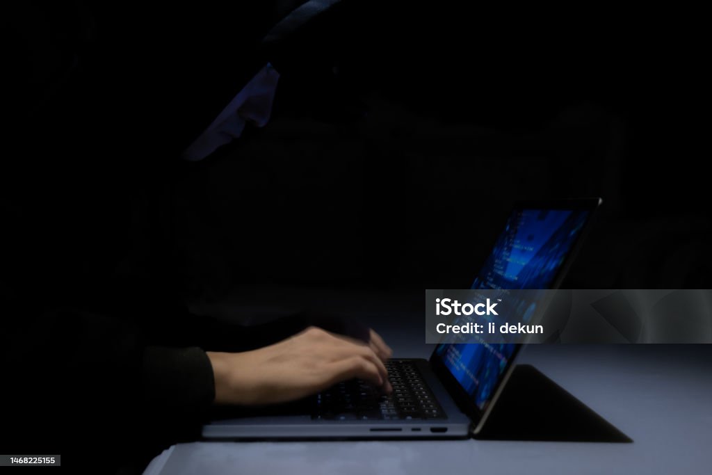 Hacker Programmer Writing Code Program Stock Photo - Download Image Now ...