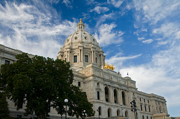 Minnesota State Capitol Corner stock photo